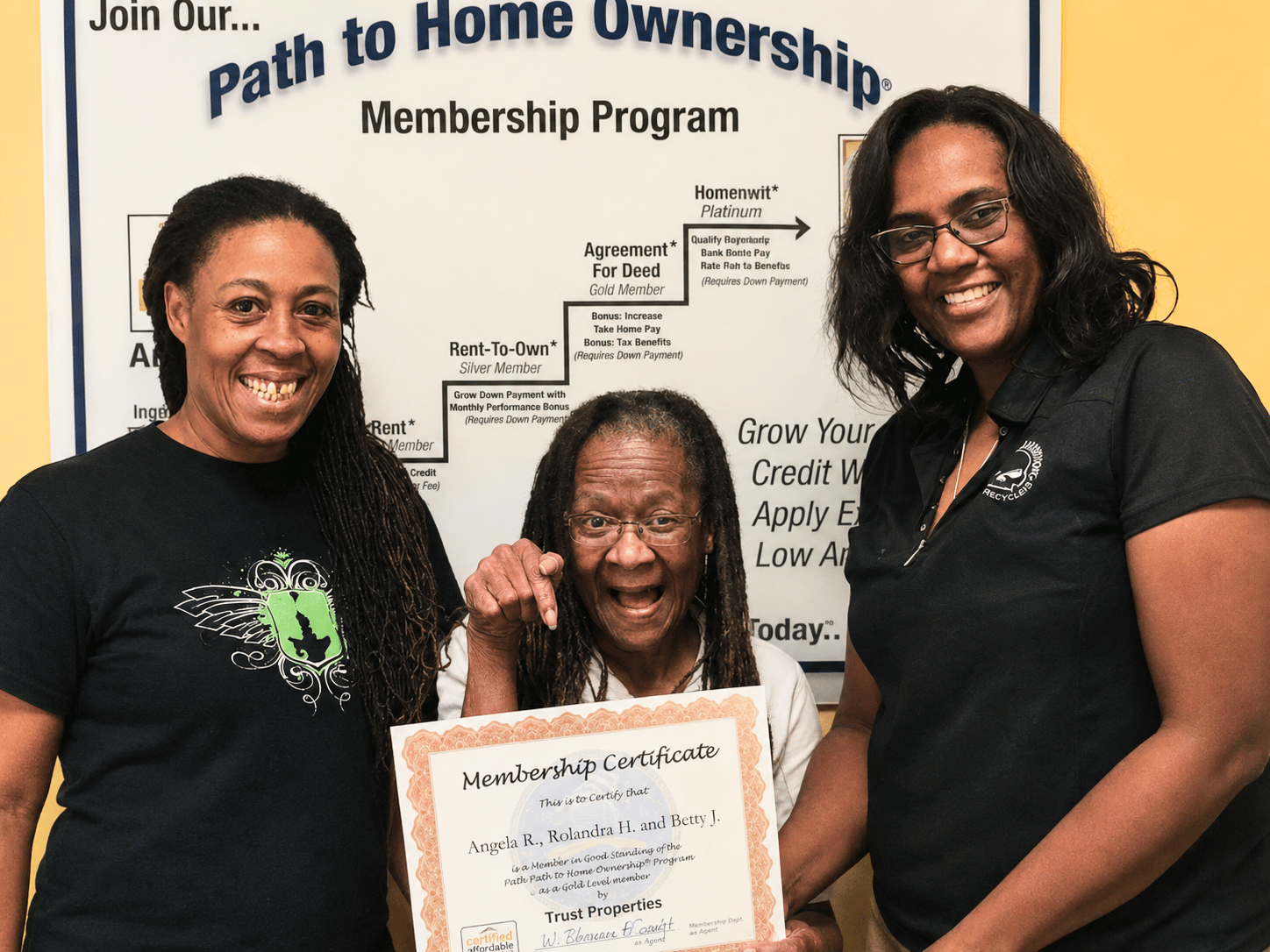 Ms. Rowe, Ms. Henry and Ms. Betty ‘Berry’ Justice